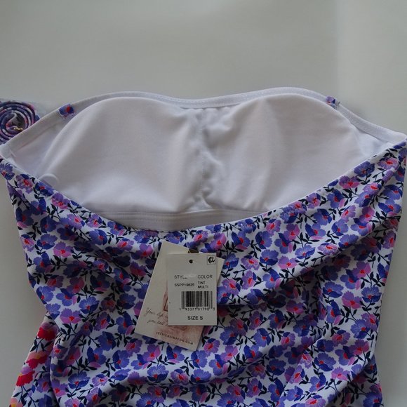 Jessica Simpson 1 Piece Pretty Peony Swimsuit NWT - Picture 4 of 4
